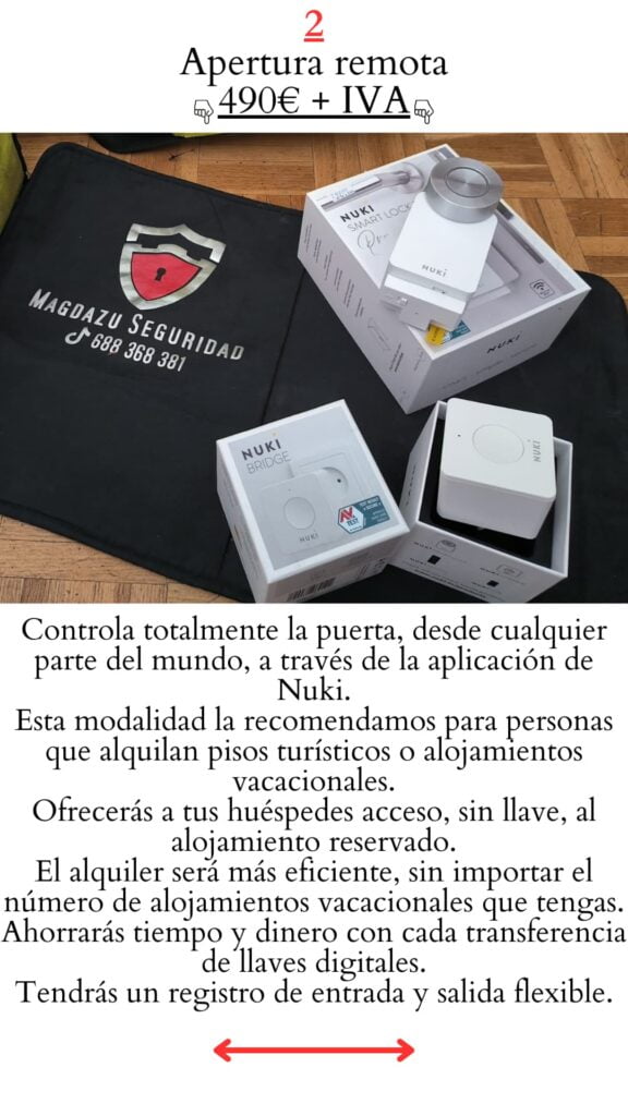 Cerradura inteligente en Comunidad de Madrid